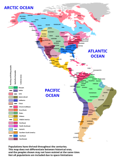 Areas of Indigenous peoples in the Americas at time of European colonization