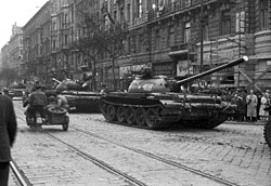 Soviet tanks in Budapest (1956)
