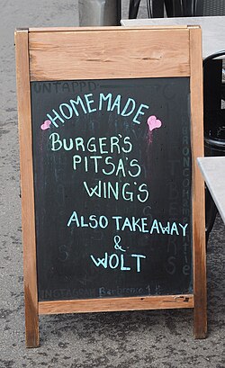Advertisement with three superfluous apostrophes