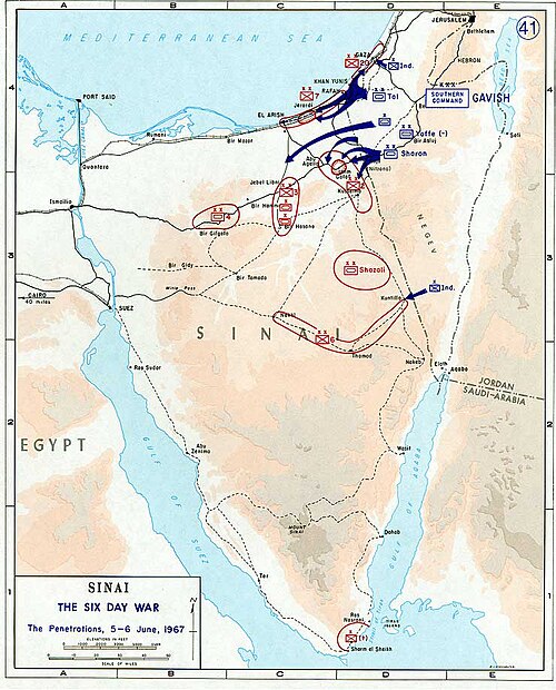 The capture of Sinai. 5–6 June 1967