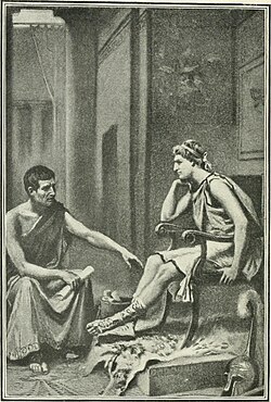 "Aristotle tutoring Alexander" (1895) by Jean Leon Gerome Ferris