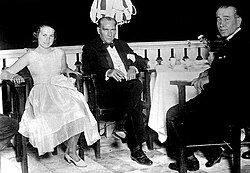 Mustafa Kemal with the Liberal Republican Party leader Fethi Okyar and his daughter in Yalova, on 13 August 1930
