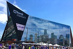 U.S. Bank Stadium in Minneapolis, where Super Bowl LII was held