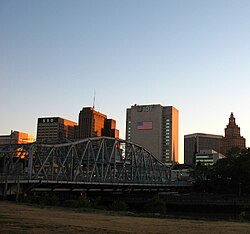 Downtown Newark at sunset