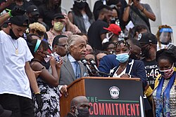 Al Sharpton led the Commitment March: Get Your Knee Off Our Necks in Washington, D.C., on August 28, 2020
