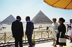 Nixon meets with President Anwar Sadat of Egypt in June 1974