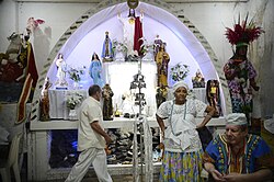 Umbanda practitioners at a centro in Rio de Janeiro