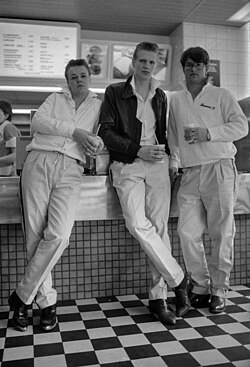 Teddy & The Tigers, a Finnish rockabilly band from Kerava, pictured in Helsinki, 1978
