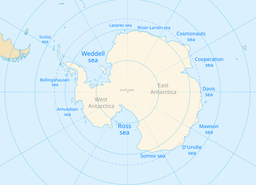 Seas that are parts of the Southern Ocean