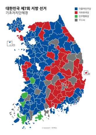 Distribution of elected municipal mayors by political party: Independent