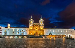 The large Basilica of San Francisco, built between 1535 and 1650.