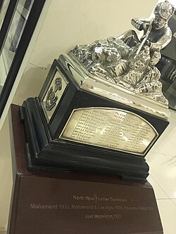 Souvenir presented by British Officers depicting Tribal Marksman in an ambush against invading British Indian Forces.