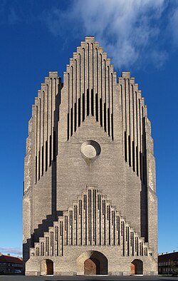 Grundtvig's Church in Copenhagen, an example of expressionist architecture
