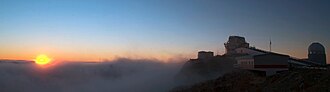 La Silla observatory is in the Southern outskirts of the Atacama Desert, one of the driest places on Earth, it may come as a surprise to see cloud formations result of the Humboldt Current.[6]