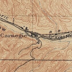 Topographic map of Carnegie