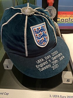 England cap awarded to Harry Kane for his appearance against Germany at Euro 2020, his 58th overall