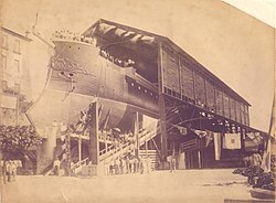The cruiser Almirante Tamandaré, the first of its kind built in Brazil, 1889.