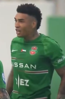 Igor Jesus with Shabab Al Ahli in 2022.