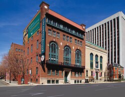 Three buildings of The Newark Museum of Art, the largest museum in New Jersey