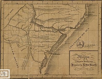 Theater of war map in 1839