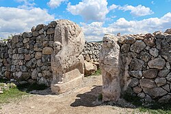 Ruins of the Sphinx Gate entrance to the Hittite city of Hattusa
