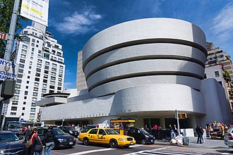 Solomon Guggenheim Museum completed in 1959,[14] designed by the American architect Frank Lloyd Wright