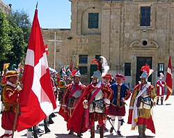 Re-enactment of 16th-century military drills conducted by the Knights at Fort Saint Elmo, 8 May 2005
