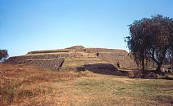 View of the Gran Basamento at Cuicuilco