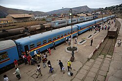 The Matadi railway station, part of the Matadi–Kinshasa Railway
