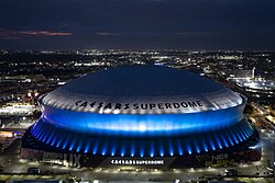 Caesars Superdome in New Orleans, the venue for Super Bowl LIX
