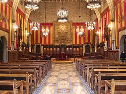 The Saló de Cent, in the City Hall of Barcelona