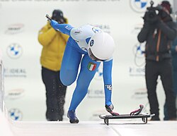 Alessia Crippa 1st run at the 2021 World Championships in Altenberg