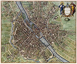 Lutetia Parisiorum vulgo Paris, Plan de Paris en 1657, Jan Janssonius