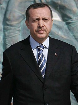 Prime Minister Erdoğan on 18 March 2008, during the Çanakkale Victory and Martyrs' Remembrance Day ceremony