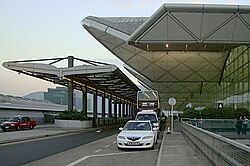 A front view of Hong Kong Airport (2008)