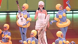 Katy Perry performing during Play
