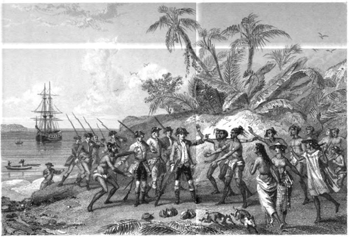Bougainville reaching Tahiti