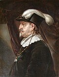 Portrait of King Christian IV of Denmark c. 1645, painted by Karel van Mander III