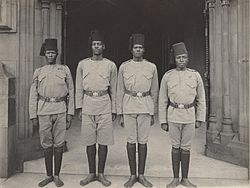 Soldiers of the King's African Rifles at the coronation of Edward VII in 1902
