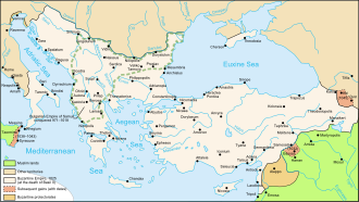 The Byzantine (Eastern Roman) Empire after the death of Basil II in 1025