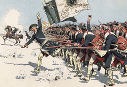 Prussian Army line infantry at the 1741 Battle of Mollwitz