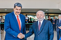Lula meeting with Venezuelan President Nicolás Maduro, May 2023