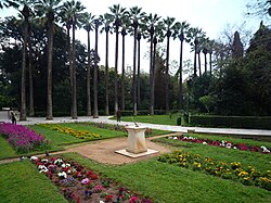 The entrance of the National Gardens, commissioned by Queen Amalia in 1838 and completed by 1840