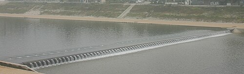 The Hongcheon dam on the Hongcheon River.