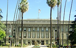 The historic San Bernardino County Court House, built in 1927