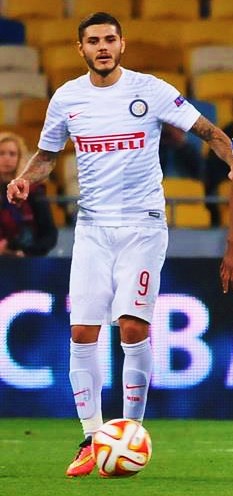 Icardi playing for Inter Milan in 2014