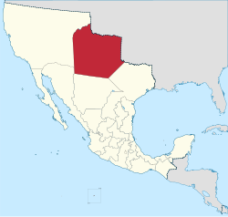 Territory of Santa Fe de Nuevo México when it belonged to Mexico in 1824