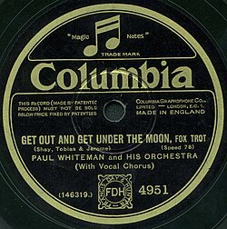 The British label of an electrically recorded Columbia disc by Paul Whiteman