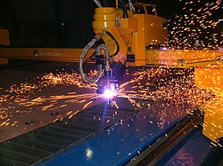 A CNC plasma cutting machine