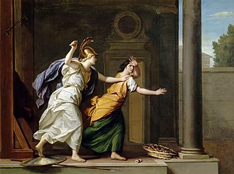 Minerva and Arachne by René-Antoine Houasse (1706)